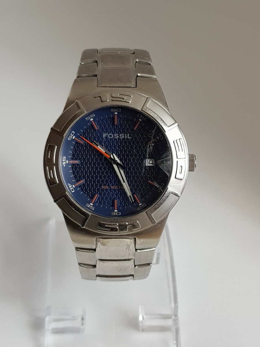 Montre Fossile Homme AM3932 Quartz 100m - Cadran Bleu - Occasion