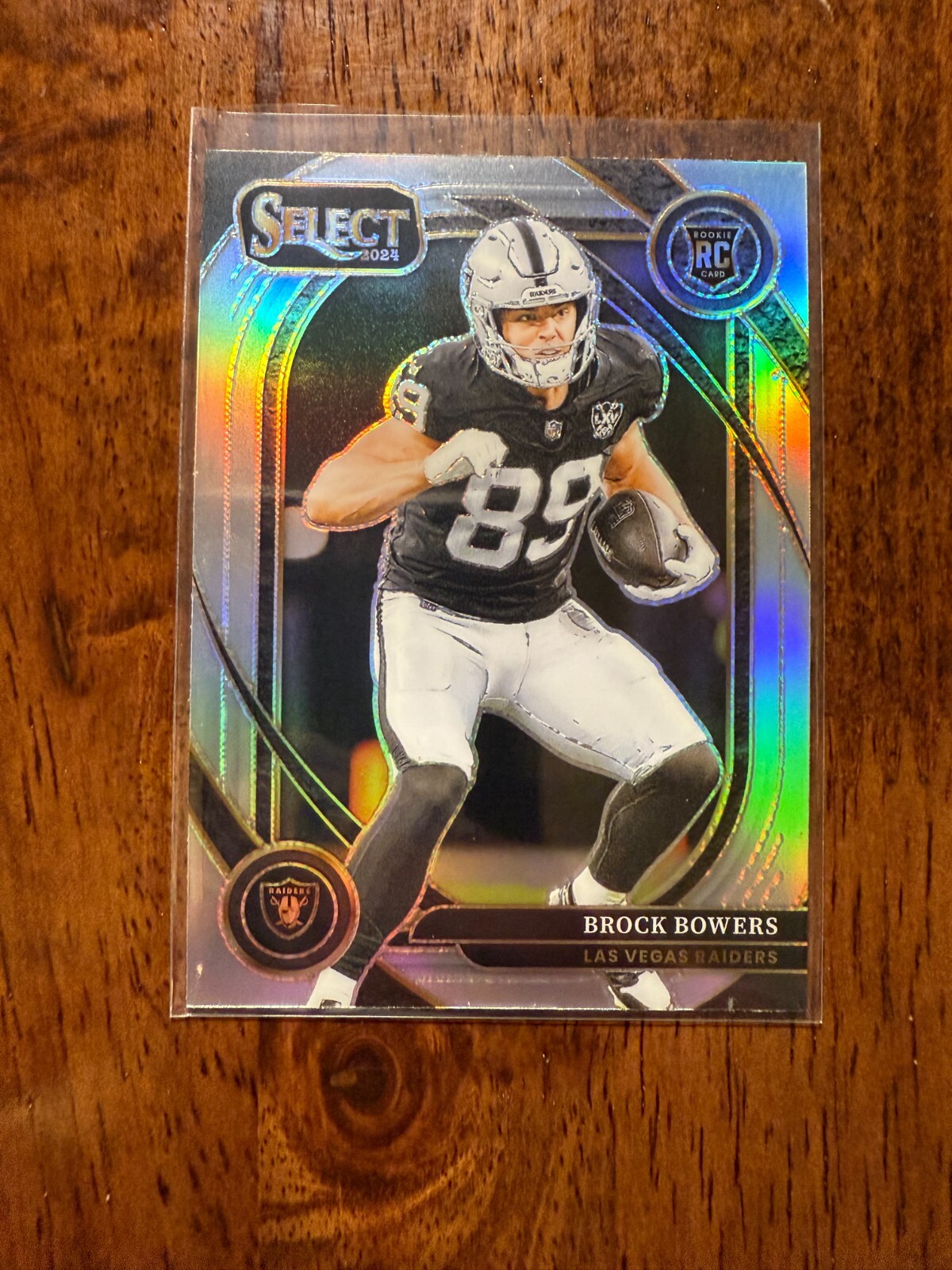 2024 Panini Select - Rookie Brock Bowers #222 Silver Prizm Club Level RC Raiders