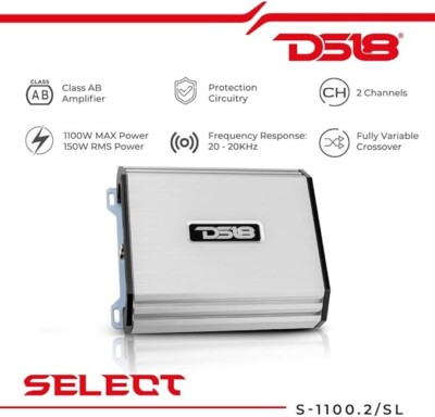 DS18 - S1100.2RD - Audio Amplifier – Full-Range - Silver | eBay