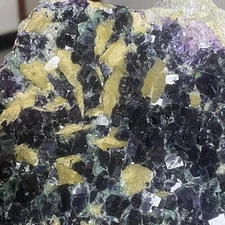 3.43LB Natural Magic Phantom Fluorite Mica Amethyst Crystal Mineral Specimen