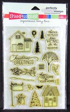Stampendous Holiday Home Christmas Cling Rubber Stamps