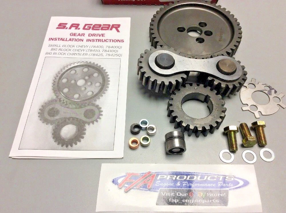Small Block Chevy 283 350 Engines Quiet Gear Drive Timing Kit S.A. GEAR 78400Q