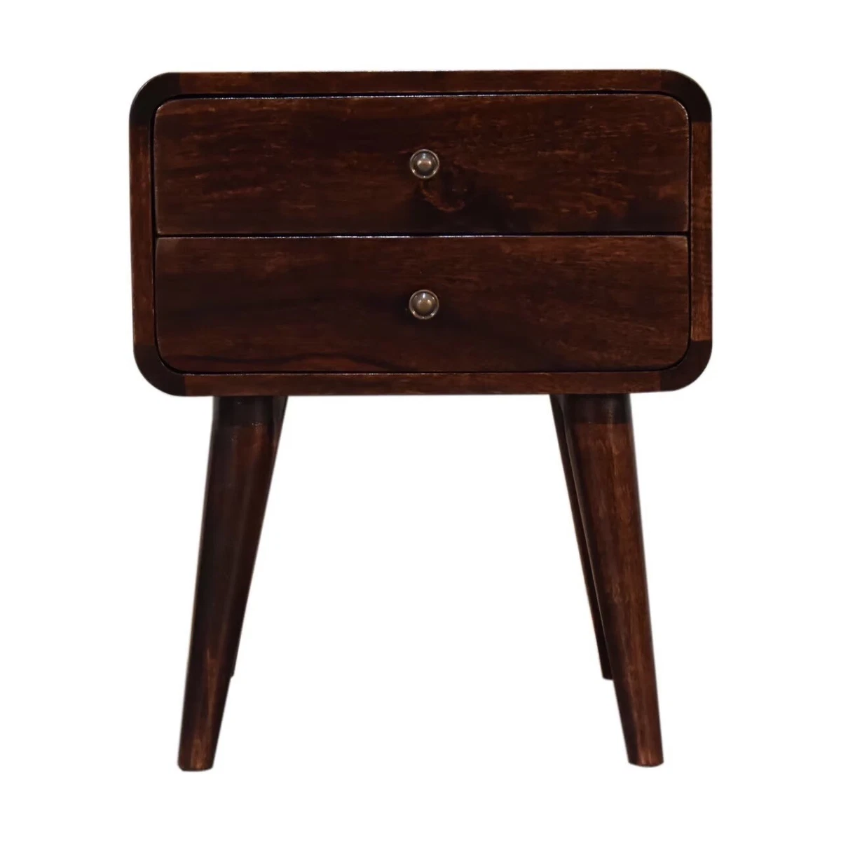 Modern dark sale wood bedside table