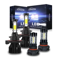 For Jeep Wrangler 2.0L 3.0L 3.6L 3.8L 2010-2020 4x LED Headlight Fog Light Bulbs