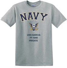 USS GARCIA   FF-1040* FRIGATE *EAGLE*SHIRT. OFFICIALLY LICENSED