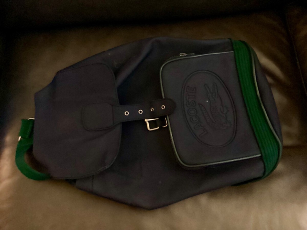 Rare 90s Big Crocodile Lacoste Vintage Backpack Green Men's
