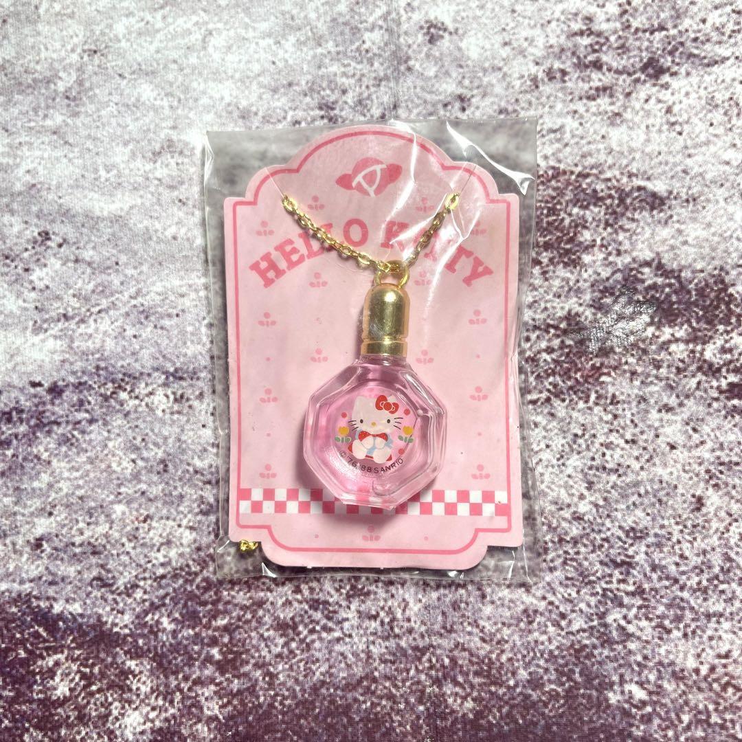 80年代 キティちゃん サンリオ 香水瓶ネックレス 1980s Hello Kitty Sanrio Perfume Bottle Necklace Japan New