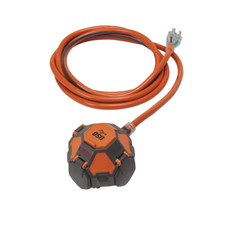 RIDGID - 3 Outlet Power Ball Extension Cord Plus 2-USB Ports - Heavy Duty