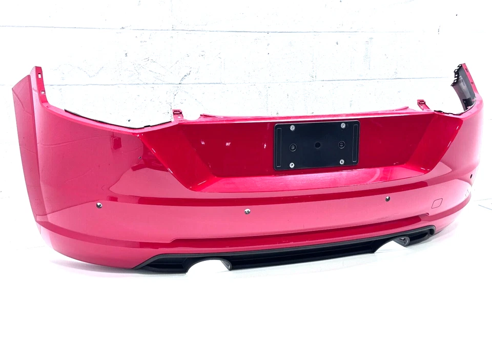 2016-2018 AUDI TT QUATTRO REAR BUMPER COVER W/ LOWER VALANCE RED OEM - Image 4 of 4