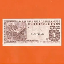 Food Stamps COUPON scrip token 1978 B D37174037A M/C A.