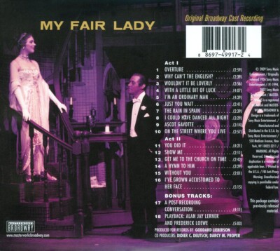 JULIE ANDREWS/REX HARRISON - MY FAIR LADY [ORIGINAL BROADWAY CAST] [2002 BONUS T