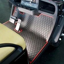 Xtreme Mats EZGO Golf Cart Mat, Full Coverage Floor Liner - RED - Fits TXT, S4