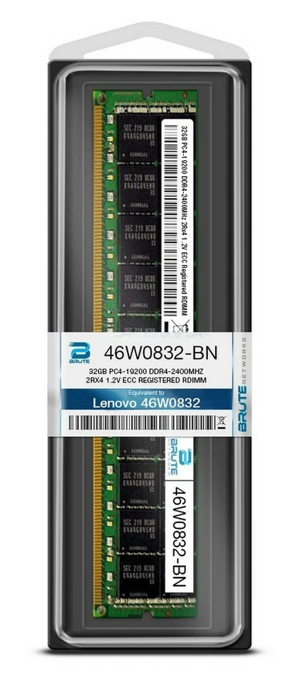 46W0832 - Lenovo Compatible 32GB PC4-19200 DDR4-2400MHz 2Rx4 1.2V ECC RDIMM - Image 3 of 3