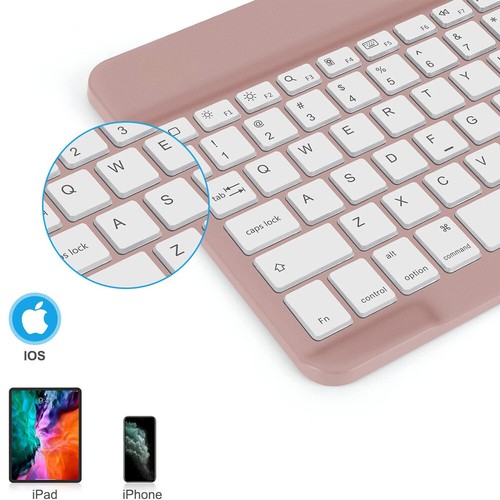 RGB Backlit Wireless Keyboard and Mouse Set For PC iOS Android Laptop Tablet - Picture 31 of 89