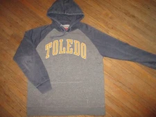 UNIVERSITY OF TOLEDO HOODIE Rockets Hooded Sweatshirt College Embroidered LARGE