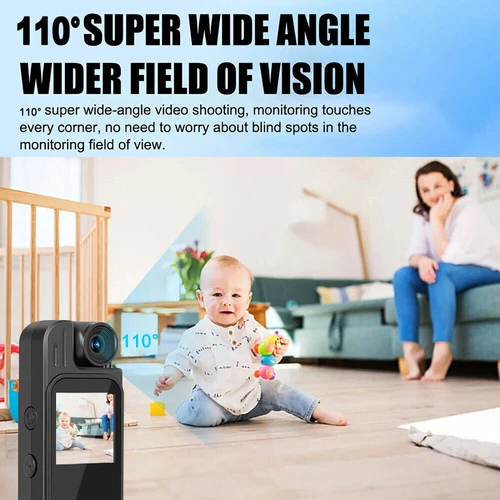 20 Hour 1080P Camcorder Mini Police Body Camera HD 180° Video DVR IR Night Cam - Picture 13 of 23