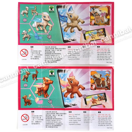 ~ KINDER Joy - Surprise Eggs Toy - VU173, VU174 - Hong Kong set of 2 FAIRY PONYs - Picture 2 of 2