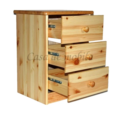 Nachtschrank 42x57x35cm MARIO Kiefer massiv lackiert Nachtkommode Nachttisch NEU - Bild 1 von 4