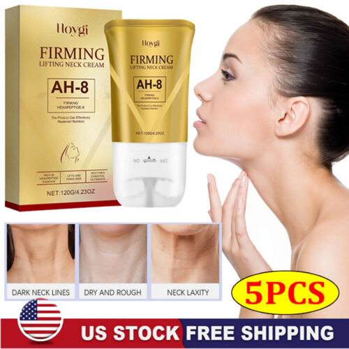 5PCS AH-8 Firming Neck Cream for Crepey Skin Body Care Comfort Roller Neck Cream