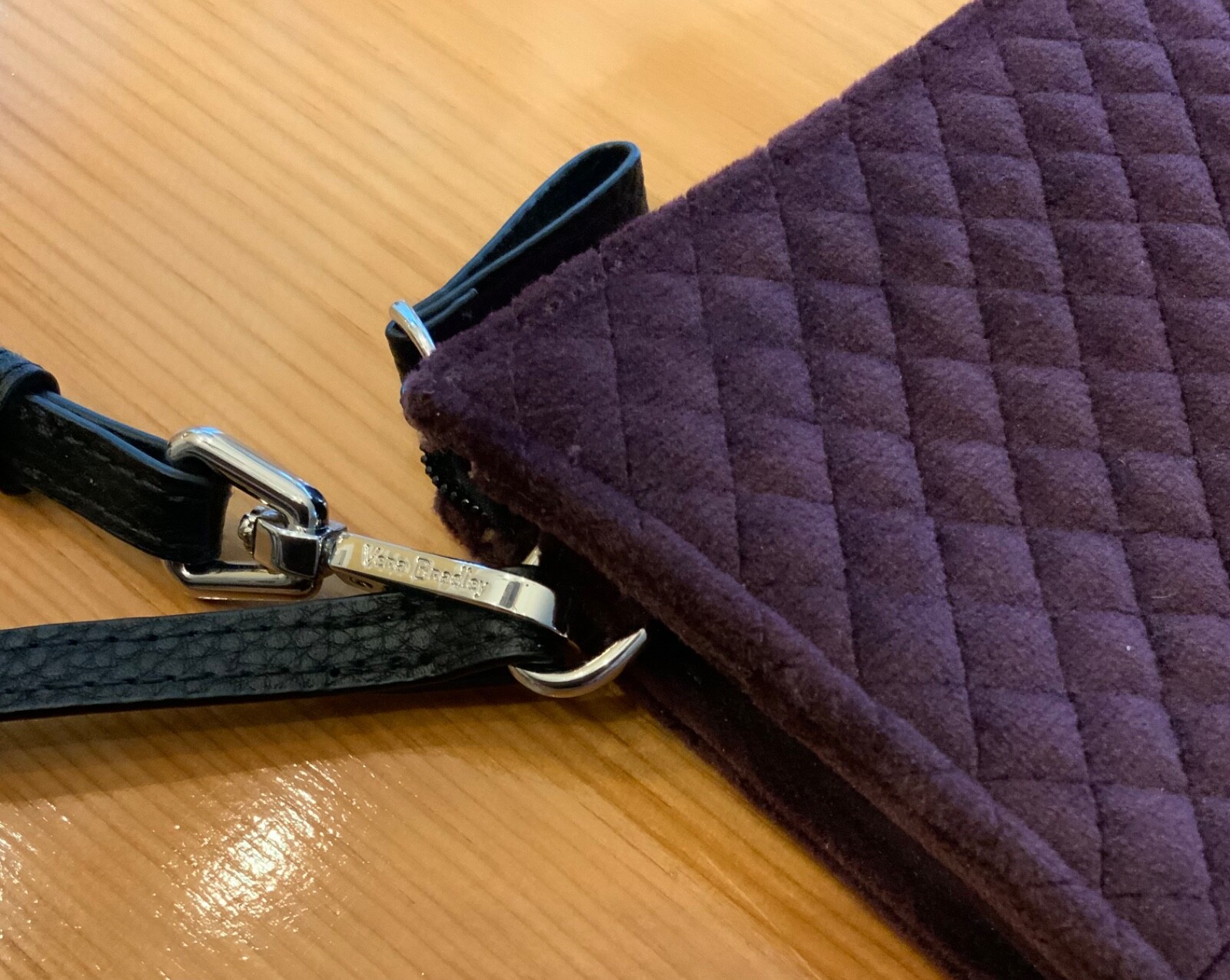 Vera Bradley Iconic RFID Slim Convertible Wristlet in Blackberry Wine Velvet