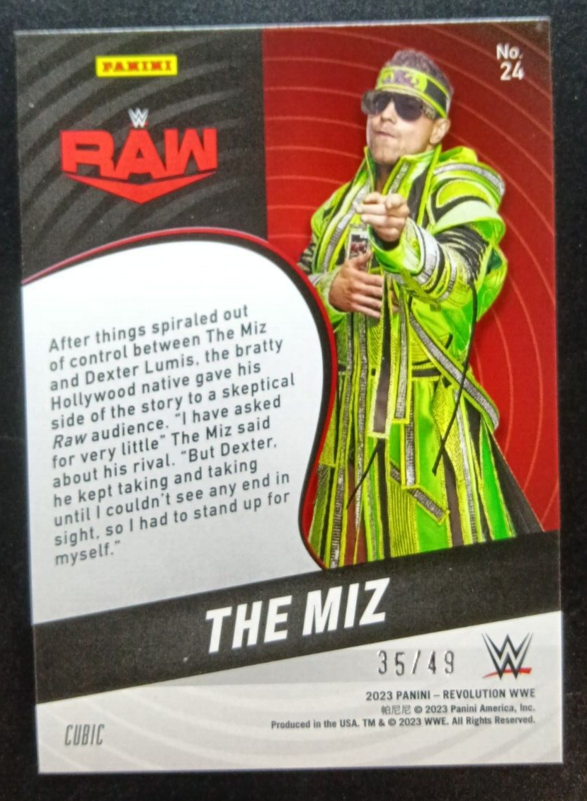 mizページ 2023 Panini Revolution WWE #24 The Miz Cubic 35/49 | eBay