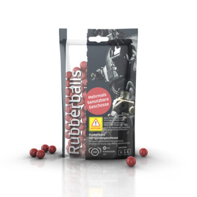 Rubberballs Kaliber 43 Signalrot 1000Stk. HSB Top Qualität