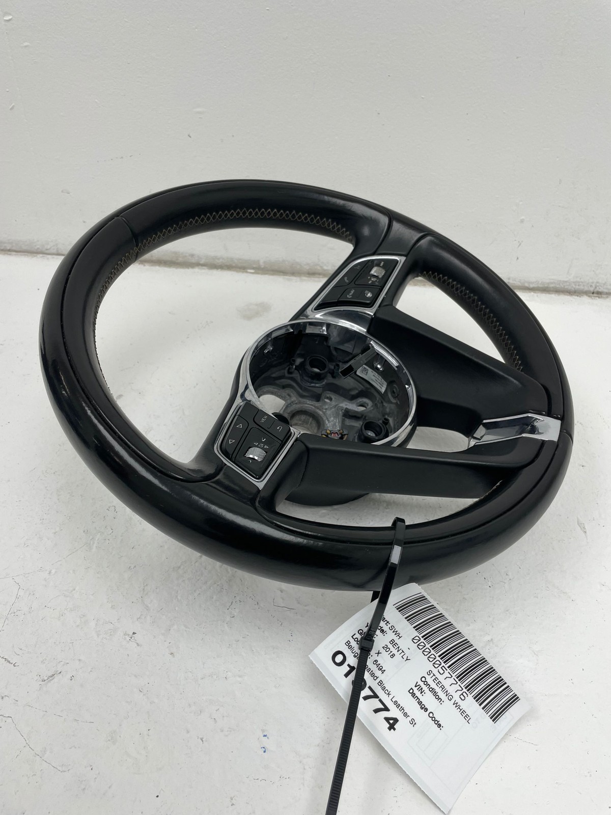 2015-2020 BENTLEY BENTAYGA Beluga Heated Leather Steering Wheel Assy w/ Controls