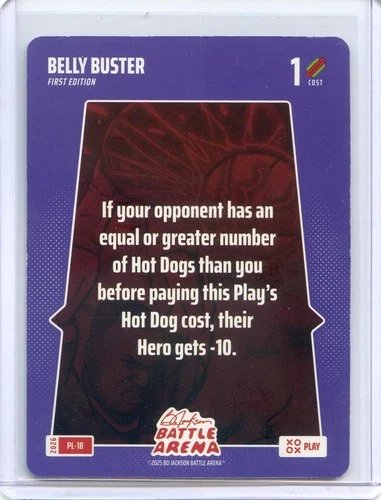 2026 Bo Jackson Battle Arena Play Card SSP #PL-18 BELLY BUSTER