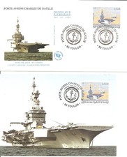 Enveloppe et carte 1er jour Porte-Avions CHARLES DE GAULLE