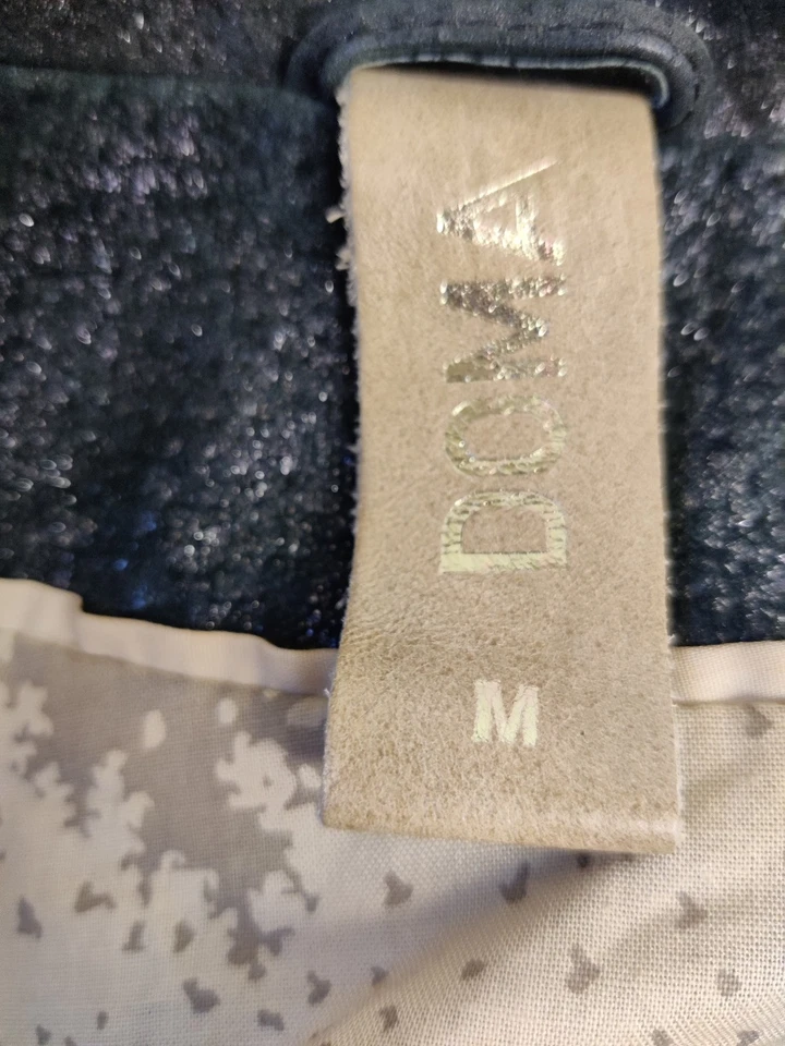 DOMA MEDIUM BLACK COAT JACKET LEATHER SHIMMER CROP VINTAGE LINED BOLERO WOMENS - Image 4 of 4