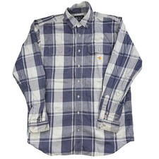 Carhartt FR L Tall Plaid Work Shirt CAT 2 Flame Resistant Loose Fit