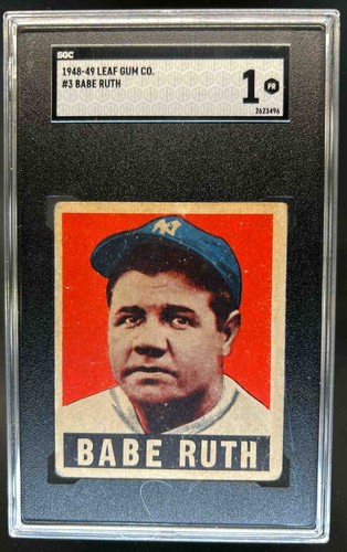 1948 Leaf Babe Ruth #3 New York Yankees SGC 1