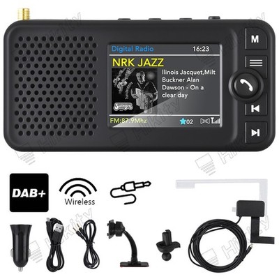 2.4'' DAB/DAB+ Autoradio Adapter Auto Bluetooth Wireless FM Transmitter EmpfäNger