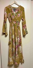 Johnny Was Vintage Floral Silk Maxi Dress Size XS