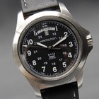 [Fast neuwertig] HAMILTON Khaki King H644510 schwarzes Zifferblatt Tag/Datum ...