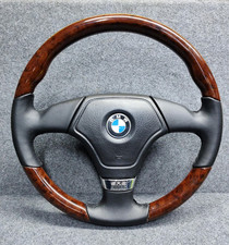 Bmw E31 E34 E36 Z3 3 Spoke Wooden Steering Wheel Leather Chrome Wood 1093500 Oem Bmw E31 E34 E36 Z3 3 Spoke Wooden Steering Wheel Leather Chrome Wood 1093500 Oem