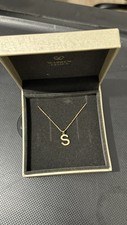 18ct Gold Vermeil On Silver 'S' Initial Necklace