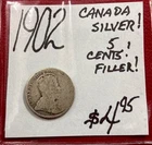 1902 Canada 5 Cents Silver — photo from another recent sale