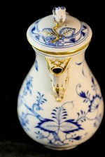 MEISSEN * Zwiebelmuster mit Goldrand * Kaffeekanne, 25 cm, 1. Wahl, mit Chip