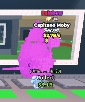 Steal a Brainrot Secret Rainbow Capitano Moby 2.7B/s 2 Traits Brainrot