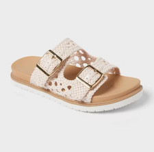 Kids' Brooklyn Crochet Footbed Sandals Blush - Cat Jack - CHOOSE SIZE