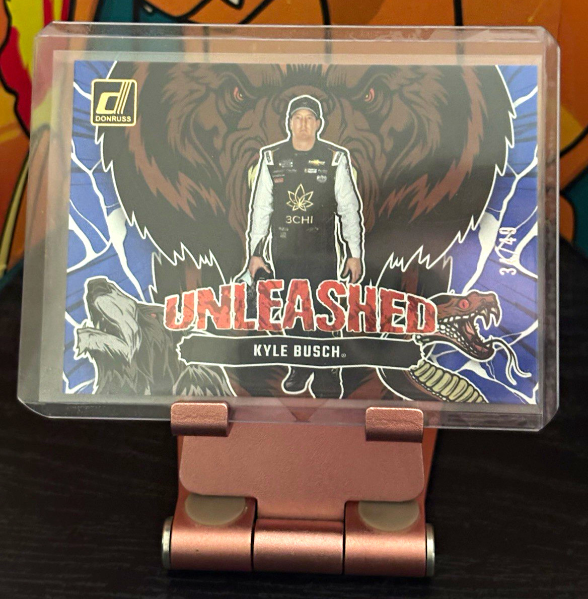 Panini 2024 Donruss NASCAR Kyle Busch Blue Unleashed #6 34/49