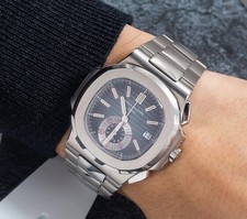 Patek Philippe Nautilus Chronograph Stainless Steel Blue Dial - 5980/1A-001 6
