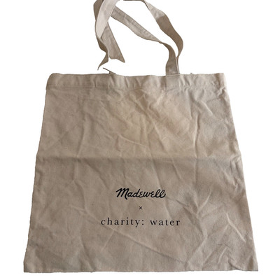 Madewell Reuseable Dust Bag x Charity: Water Canvas Tote 14''