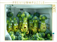 Calvendo Puzzle Amazed Broccoli In The Fridge | 1000 Pieces, Finished Size 25.2