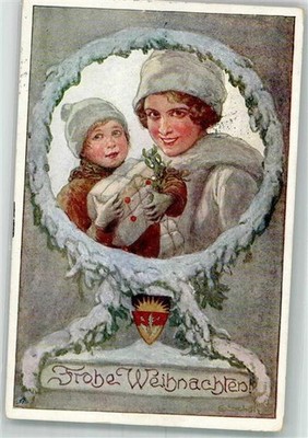 10719532 - Nr. 405 sign. Schulz, E. Mutter und Kind Weihnachten Schulverein 1912