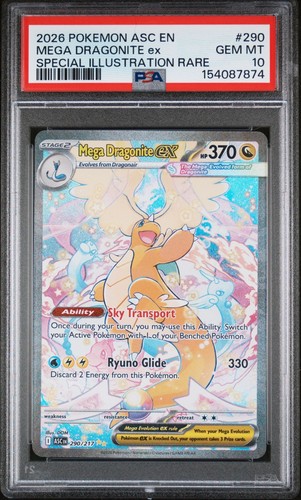 2026 Pokemon Ascended Heroes Mega Dragonite ex SIR #290/217 PSA 10 GEM MINT