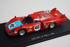 1:43 SPARK S4368 Alfa Romeo 33/2 LeMans 6th place 1968 #40 M. Casoni G. Biscardi