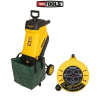 TOUGH MASTER Garden Shredder Wood 2400W With 1OM Cable & Extra 10M Cable Reel