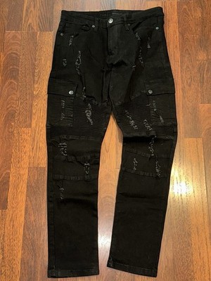 Rue21 Premium Men’s Black Distressed Jeans 34x32 NWT New With Tags